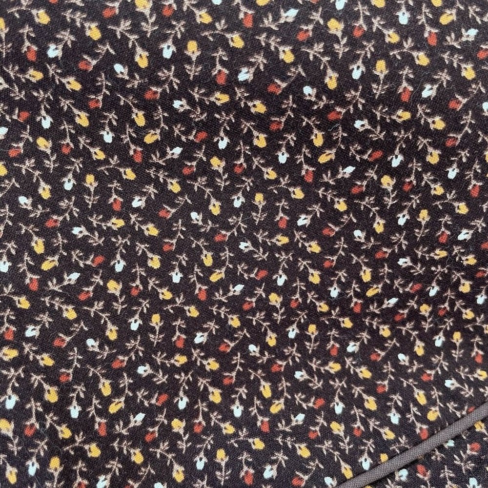 Vintage 1970s Preppy Bermuda Bag Reversible Covers Black Velvet Strawberry Print - Picture 5 of 9